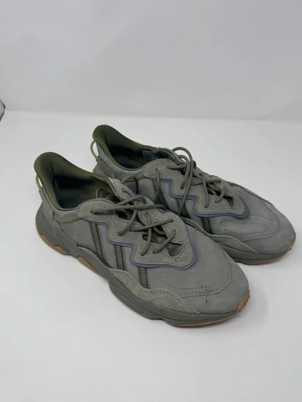 Adidas OZWEEGO Olive Green Suede Sneakers Men's Size 13